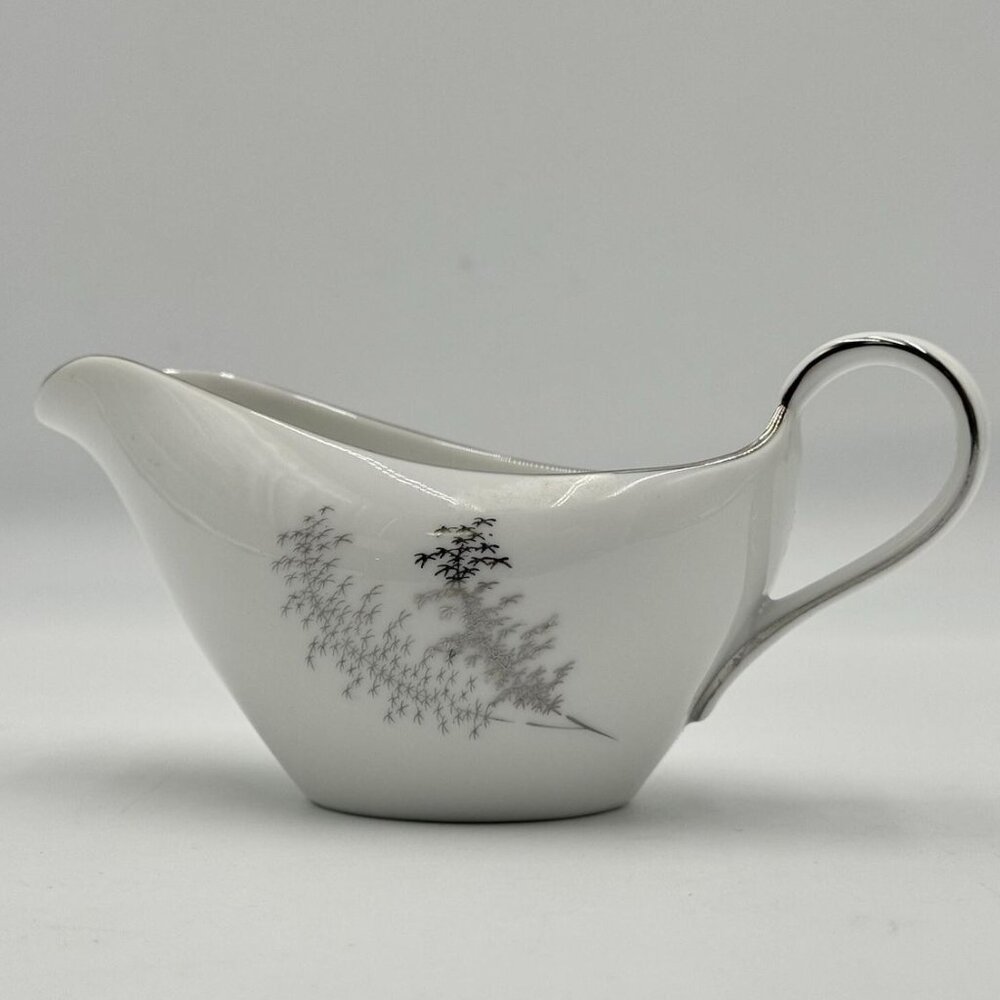 1950s Fukagawa Arita 714 Hand-Painted Platinum Japanese Creamer Pitcher Jug Boat